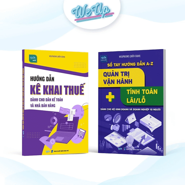 Combo 2 sách: Hướng dẫn kê khai thuế dành cho dân kế toán và nhà bán hàng, Quản trị vận hành tính toán lãi lỗ