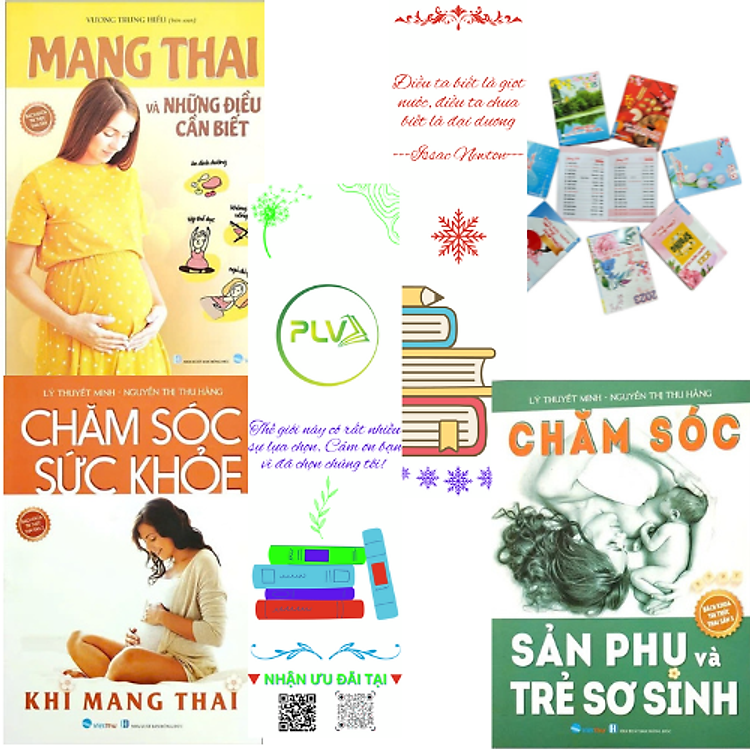 Combo 3 cuốn cẩm nang chăm sóc sức khỏe sinh sản cho các mẹ bầu – Tặng kèm lịch bỏ túi 2025 + Bookmark xinh xắn (Vietthubooks): Bộ 3 cuốn