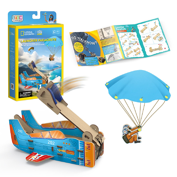 Đồ Chơi Lắp Ráp Bệ Phóng Dù Lượn Nat Geo STEAM DS1120h