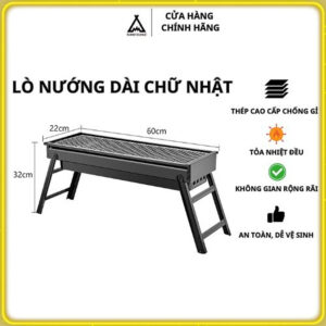 Lò nướng kéo ngoài trời Suncojia tặng dụng cụ hỗ trợ, giá nướng than gỗ, có thể gấp gọn và di động