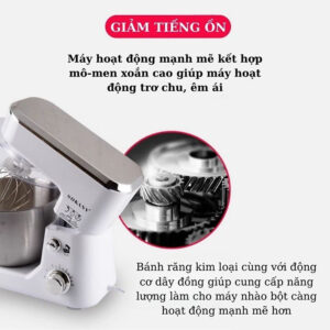 Máy đánh trứng trộn bột để bàn SOKANY SC-209, công suất lớn 800W, cối INOX 4L trộn bột, nhào bột tự động - HÀNG CHÍNH HÃNG - DELIYA