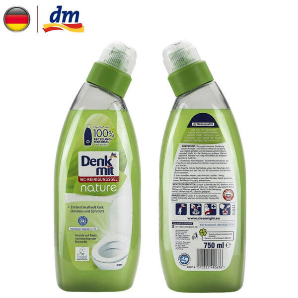Nước tẩy bồn cầu, toilet, nhà tắm, nhà vệ sinh Denkmit WC Nature Đức 750ml
