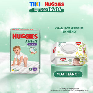 Tã quần Huggies Airsoft size M gói 46 miếng