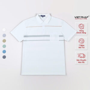 Áo Polo Nam VIỆT PHÁP Form Luxury - Thun Dệt Kim, lịch lãm, sang trọng 3314