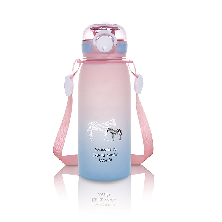 BÌNH UỐNG NƯỚC CÓ ỐNG HÚT CHO BÉ BẰNG NHỰA TRITAN KU5619 – 550ML