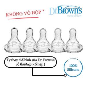 [ Không có vỏ hộp ] - Lẻ 01 cái núm ty thay thế bình sữa Dr.Brown's cổ thường ( cổ hẹp ) dòng Options Plus
