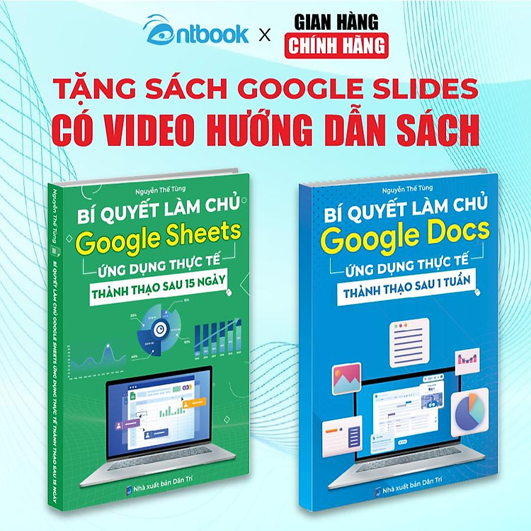 Sách Google Sheets – Google Docs Bộ 2 Cuốn Tin Học Online Thành Thạo Sau 15 Ngày Có Kèm Video Hướng Dẫn