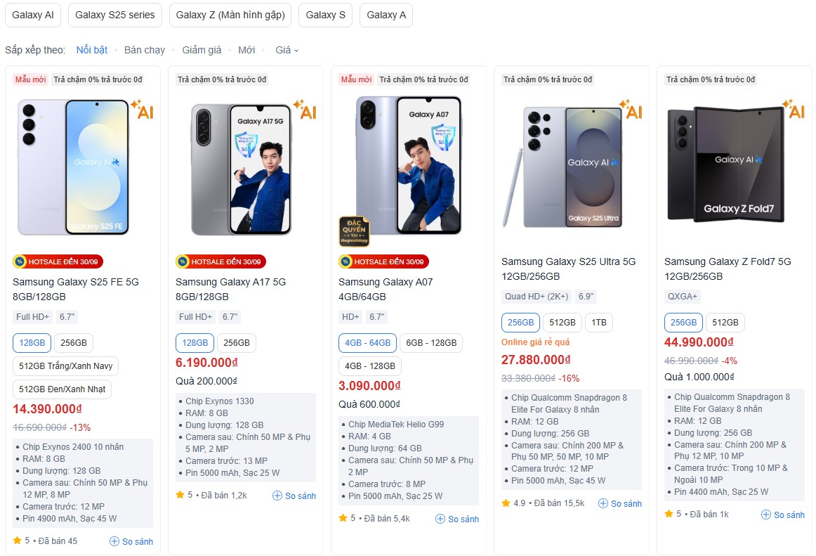 dien thoai samsung